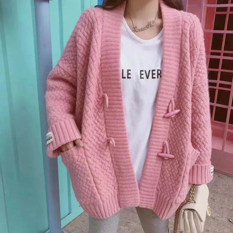 Autumn Winter Button Down Woolen Cashmere sweater Cardigan for women - EX-STOCK Canada