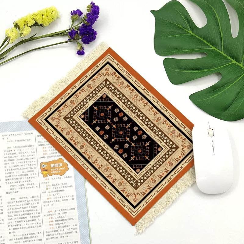 Office mouse pad, Suede fringe mouse pad Hot rubber Bohemian style - EX-STOCK Canada