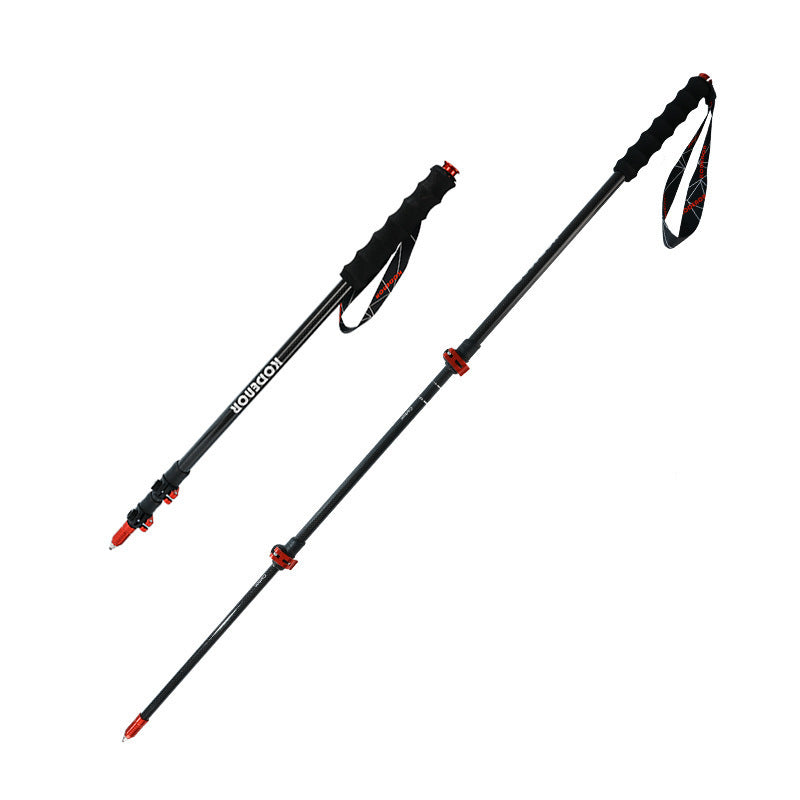 Carbon Fibre Trekking Pole – Blue/Red, 110–130 cm