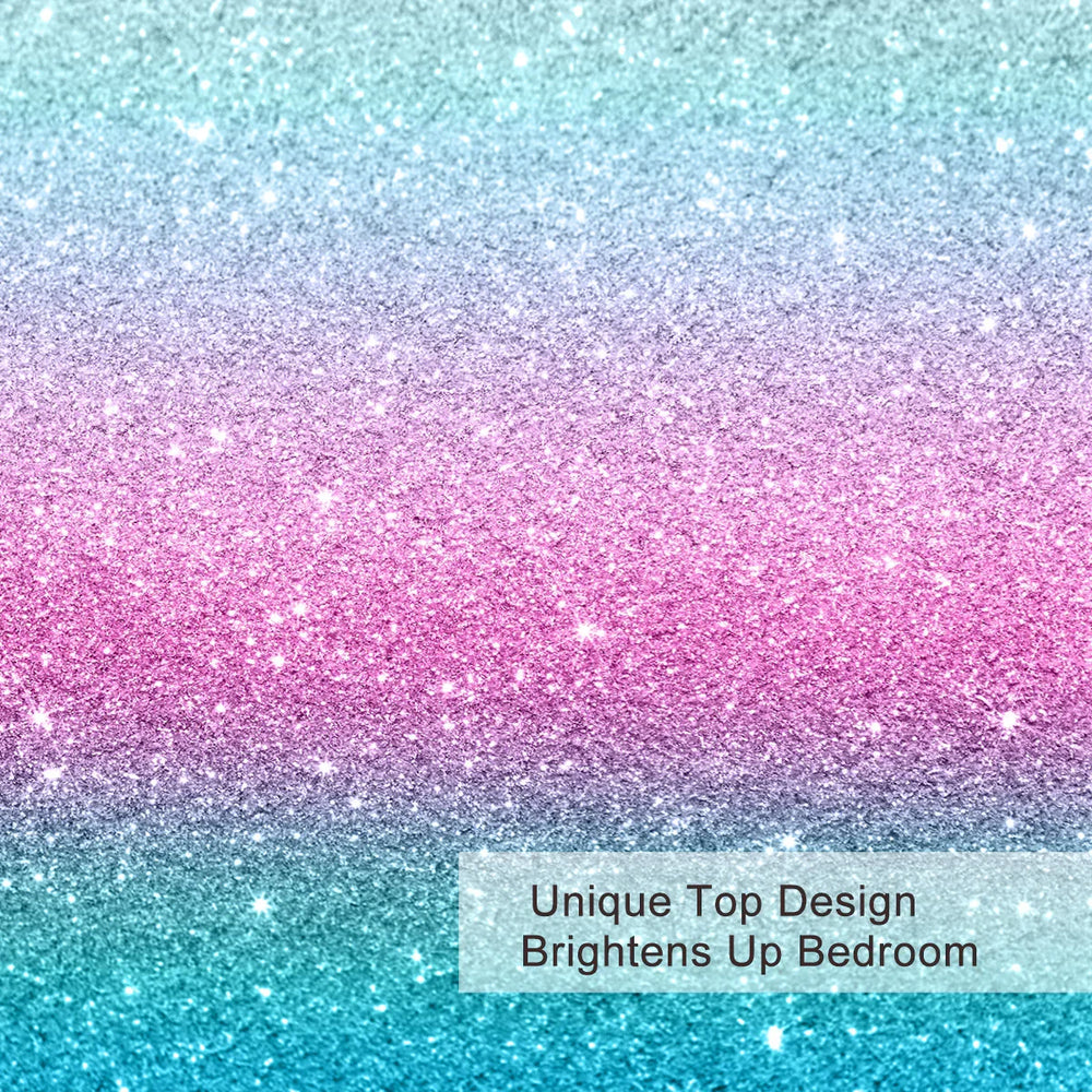 Girly Duvet Cover Rainbow Glitter Ombre Bedding Sets 3 Pcs Chic Purple Blue Green Pastel Bed Spreads Sparkle Quilt Cover Set With 2 Pillow Shams EX-STOCK Canada
