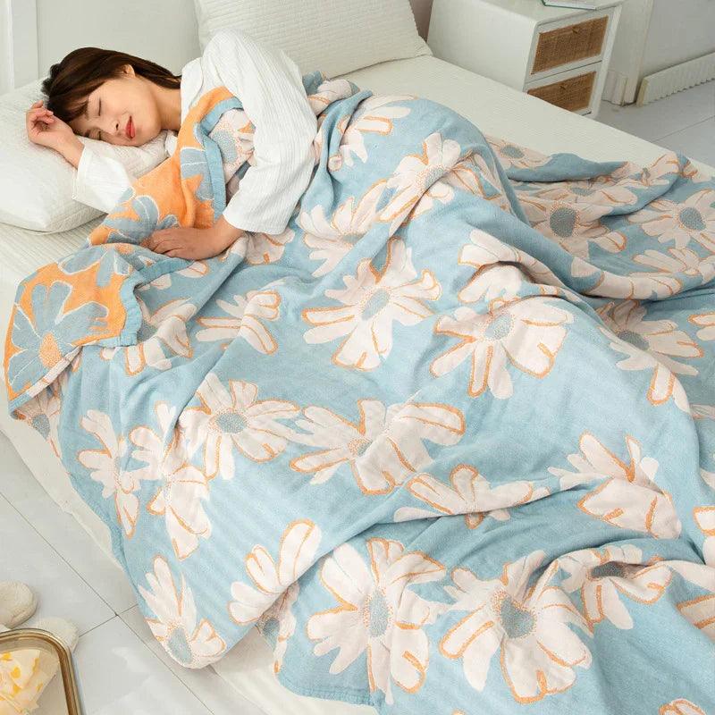 Couverture serviette en gaze de coton à quatre couches Couverture pour climatisation Couette fineEX-STOCK Canada