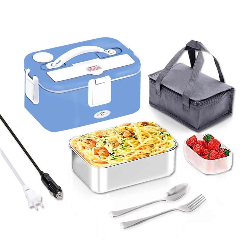Household Car Portable Electric Heating Lunch Box 304 Stainless Steel