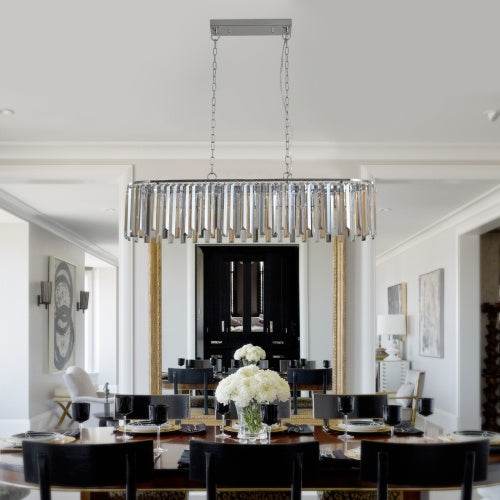 Modern Oval Crystal Chandelier Luxury Home Decor Fixtures- Bulb is not included - EX-STOCK Canada