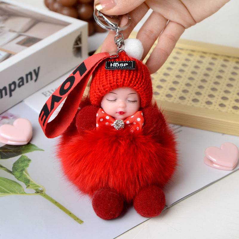 Cute Sleeping Doll Plush Doll Keychain Pendant Backpack Handbag Wallet Accessories - EX-STOCK Canada