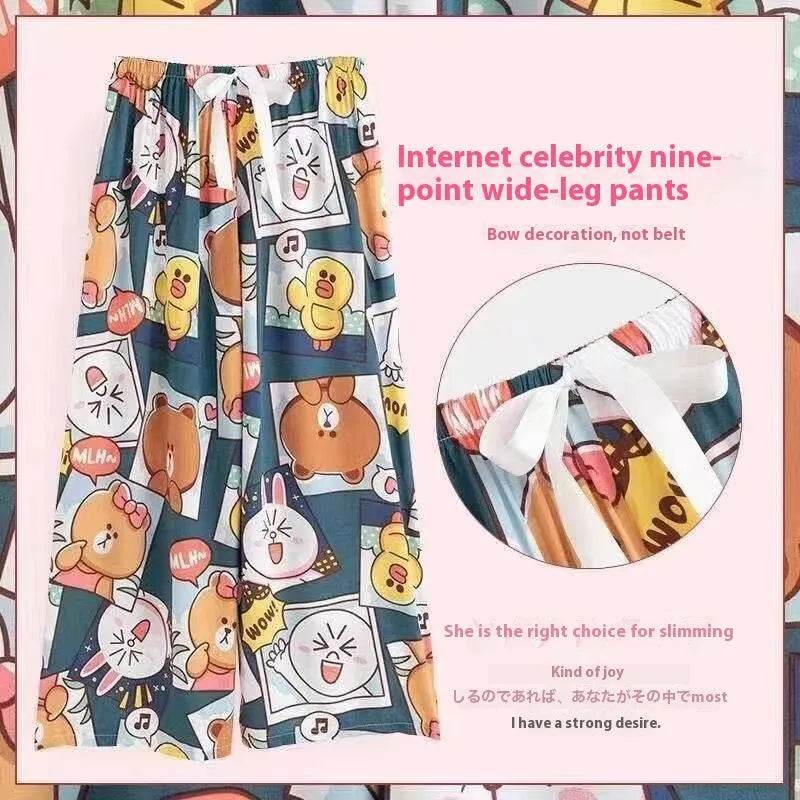 Cotton Silk Pajama Lounge trouser Pants Summer Women - EX-STOCK Canada