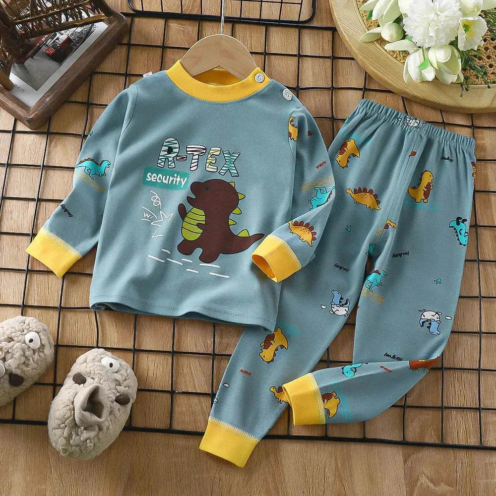 Unisex Children's Two piece Sleepwear Cotton Autumn Clothes Long Johns Pajamas for Kids - EX-STOCK Canada