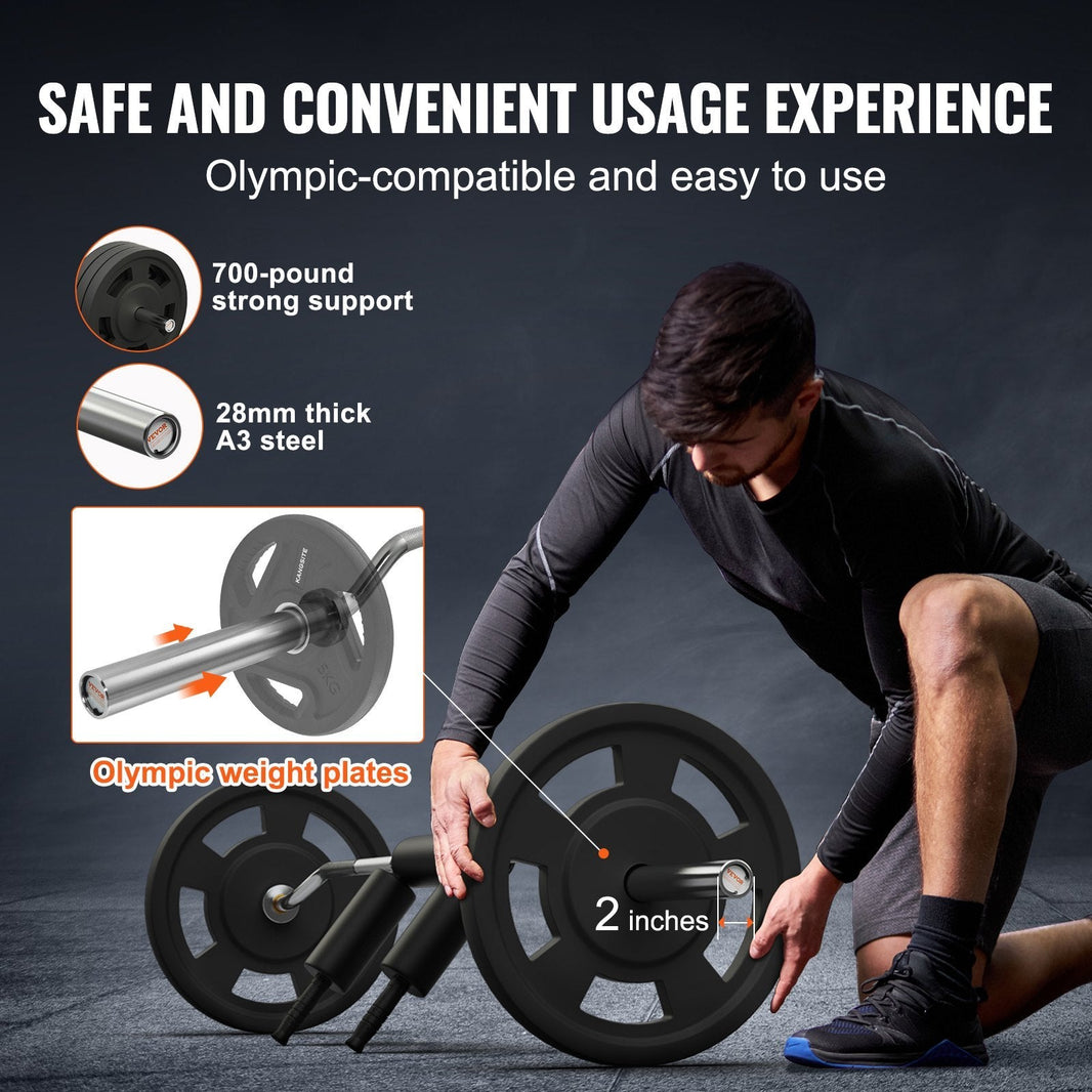 Safety Squat Bar, 700 LBS Fitness Squat Bar, Safety Squat Bar Attachment With Shoulder And Arm Pads, 28mm Diameter Weight Bar, Ideal For Front Squats, Lunges, Rehab, Physical Therapy EX-STOCK