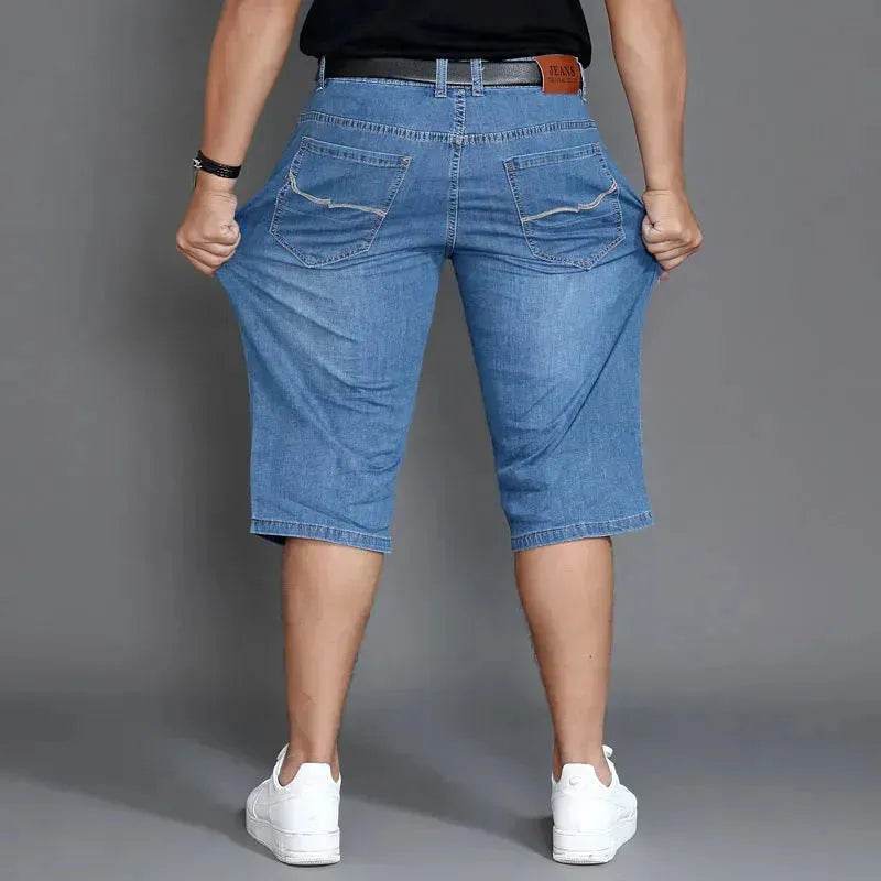 Men's Denim Shorts Light Blue Mid Length Jeans Short - EX-STOCK Canada