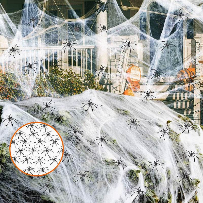Halloween Decoration Cotton Spider Web Atmosphere Layout Props - EX-STOCK Canada