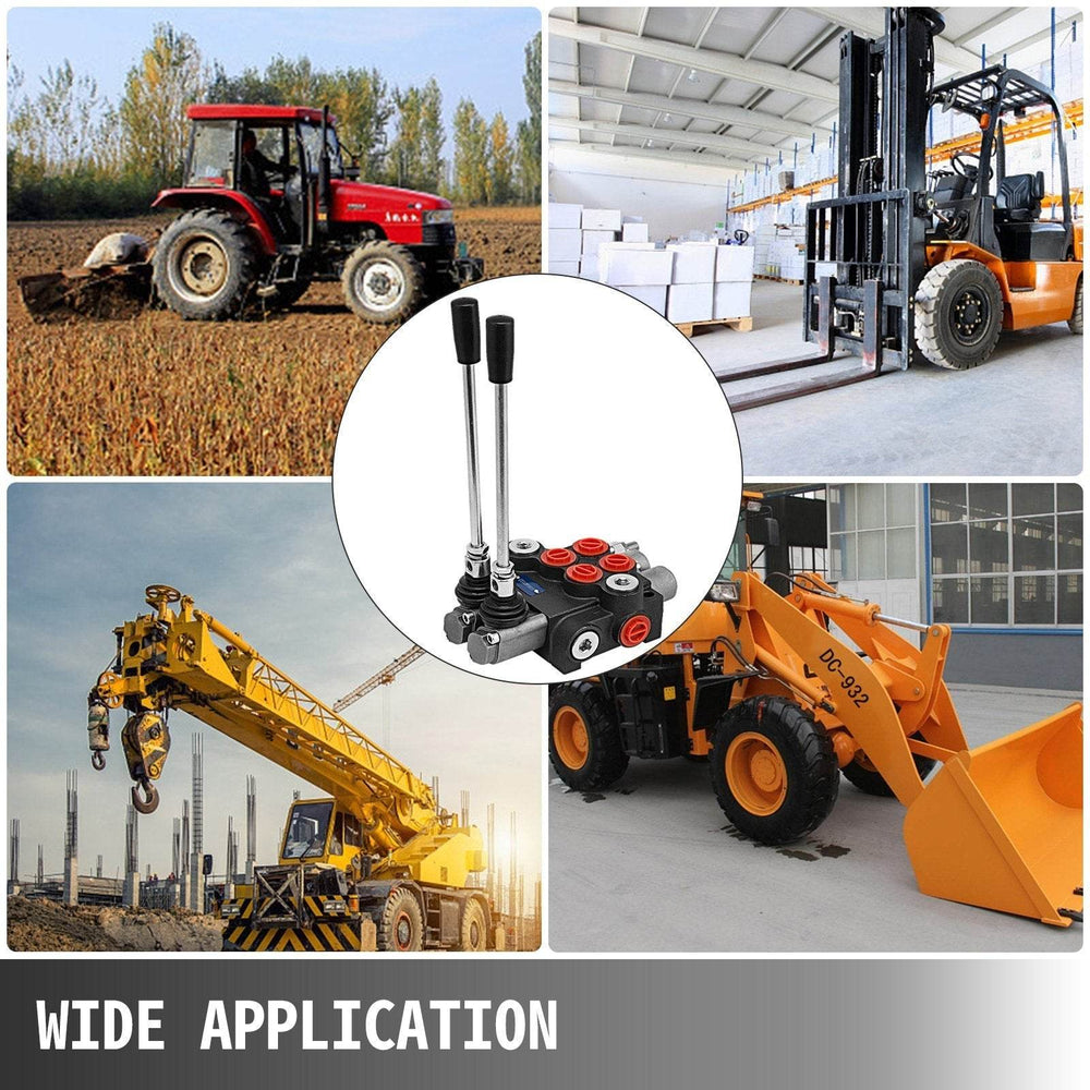 Hydraulic Valve 2 Spool Hydraulic Directional Control Valve 11gpm Hydraulic Control Valve Double Acting For Tractors Loaders Tanks - EX-STOCK Canada