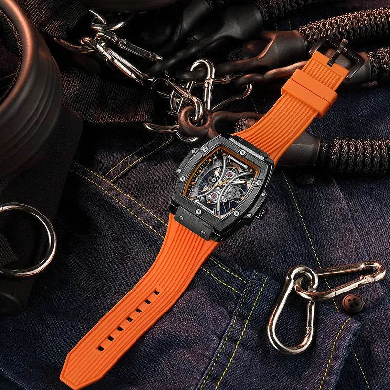Men's Tonneau Fashion Trend Silicone Strap Luminous Sports Watch - EX-STOCK Canada