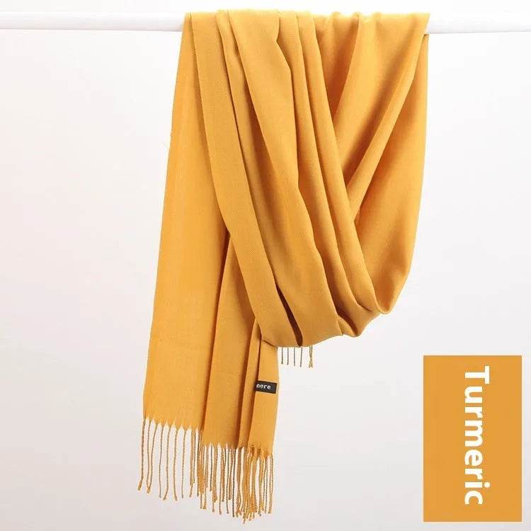 Pure Color Warm Keeping Scarf All-match Cashmere Shawl - EX-STOCK Canada