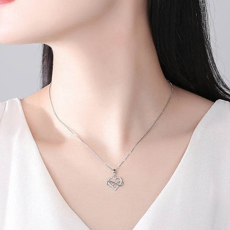 Unlimited Love Necklace Women Wrapped Love Valentine's Day Gifts All Match High-grade Can Not Be Dropped Collarbone Chain - EX-STOCK Canada