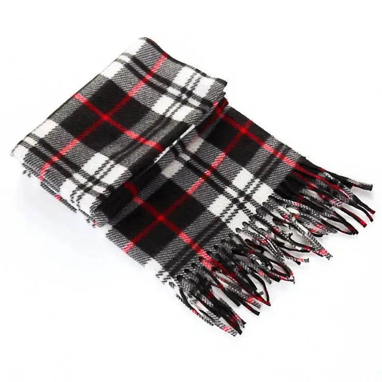 Handmade Autumn And Winter Velvet Fleece Plaid Scarf - EX-STOCK Canada