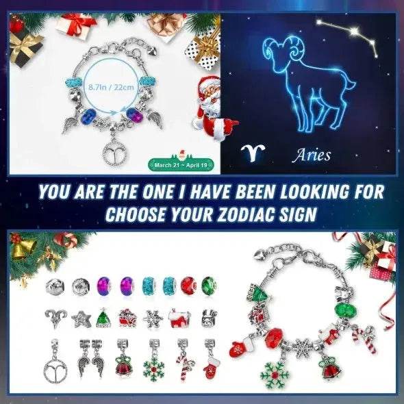 Advent Calendar 2024 Girls Zodiac Constellation Bracelet Making Kit, 24 Days Countdown Christmas Advent Calendar With 2 Sets DIY Bracelets, Horoscope Gifts For Girls TeensAge 5-18 - EX-STOCK Canada