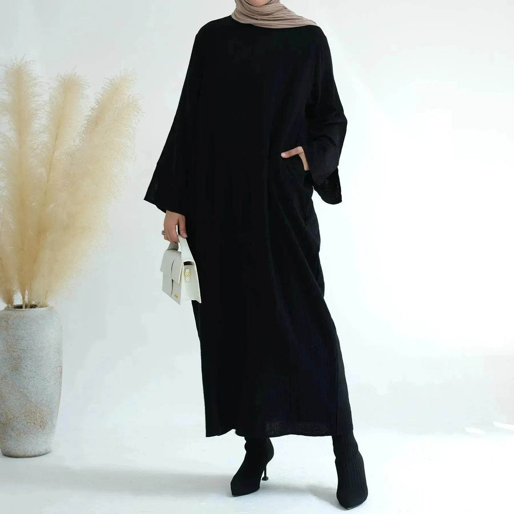 Plain Abaya Dress Eid Abaya 2025 Simple cotton abaya - EX-STOCK Canada