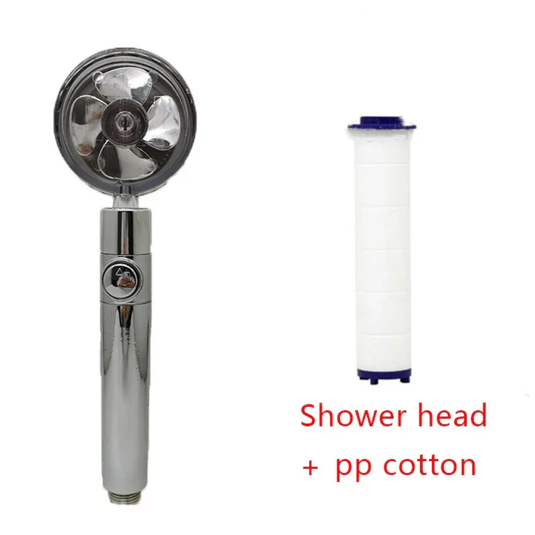 Shower Head Water Saving Flow 360 Degrees Rotating With Small Fan ABS Rain High Pressure Spray Nozzle Bathroom Accessories EX-STOCK Canada