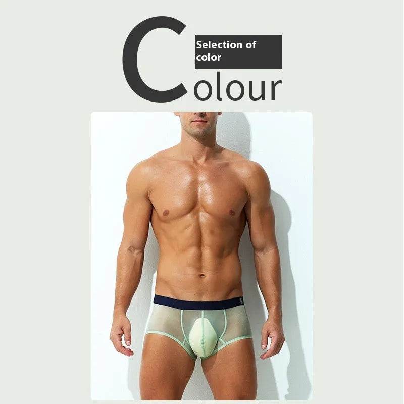 Underwear Men's Boxers Brief Ultra-thin Transparent Ice Silk Low Waist - EX-STOCK Canada