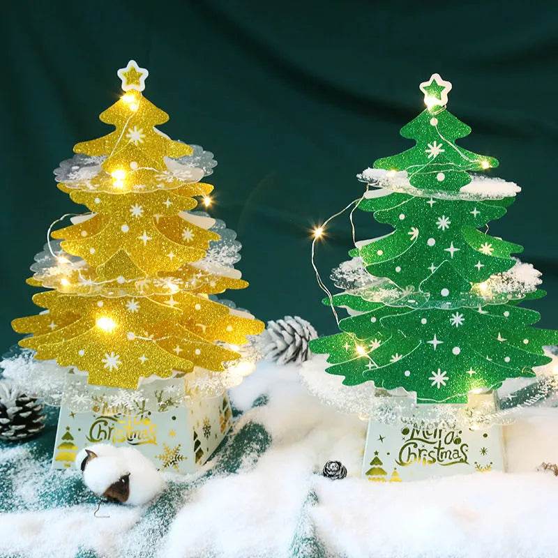 Christmas Decorations Mini Desktop Christmas Greeting Card Ornaments - EX-STOCK Canada