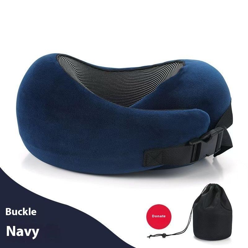 Soft Memory Foam Travel Neck Pillow U Shape Adjustable Support Comfortably Sleeping On Plane Car Office Noon Break - EX-STOCK Canada
