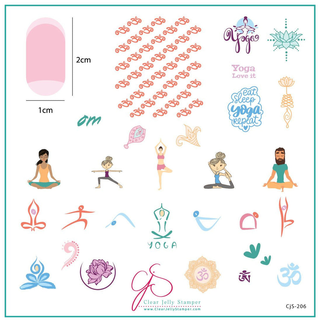 Clear Jelly Stamper - Eat, Sleep, Yoga, Repeat! EX-STOCK Canada