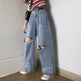 Oversized High Waist Ripped Jeans pant for Women - EX-STOCK Canada