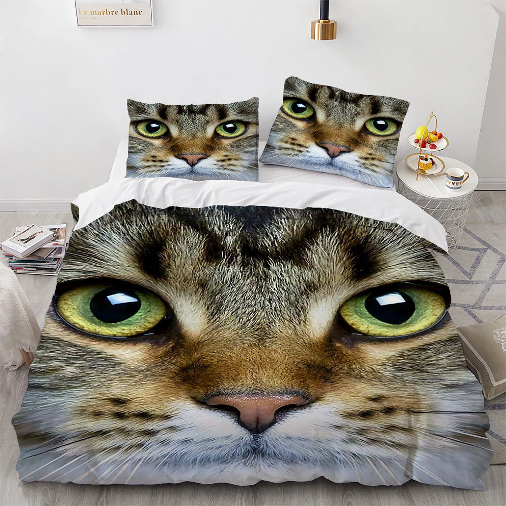 White Cute Cat Bedding Set Girl Ladies Bedroom Comfort Duvet Cover EX-STOCK Canada