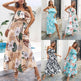 Women's Spring And Summer Casual Tube Top Floral maxi Dress beach travel resort dress - EX-STOCK Canada