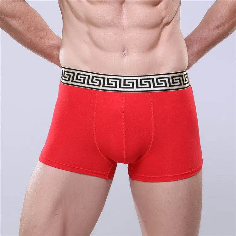 Men's Cotton Boxer Briefs Casual Solid Color Mid Waist underwear - EX-STOCK Canada
