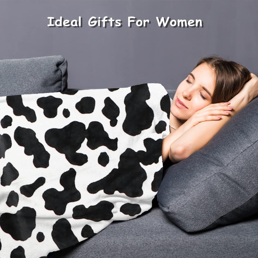 Cow Print Blanket Flannel Blanket EX-STOCK Canada