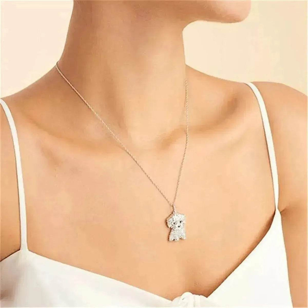 Eco-friendly Zinc Alloy Die Casting Puppy Pendant Necklace - EX-STOCK Canada