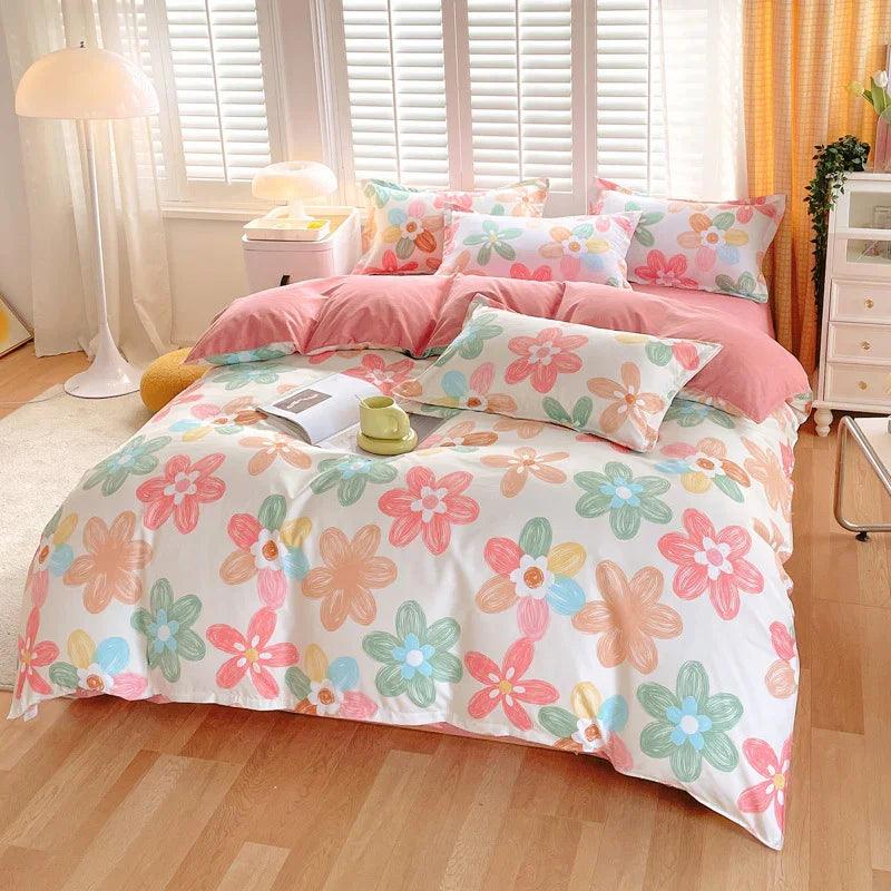3-teiliges Federblumen-Bettbezug-Set für Frauen Erwachsene Zuhause Schlafzimmer Blumen Bettwäsche-Set mit 2 Kissenbezügen Twin Full Queen King GrößeEX-STOCK Canada