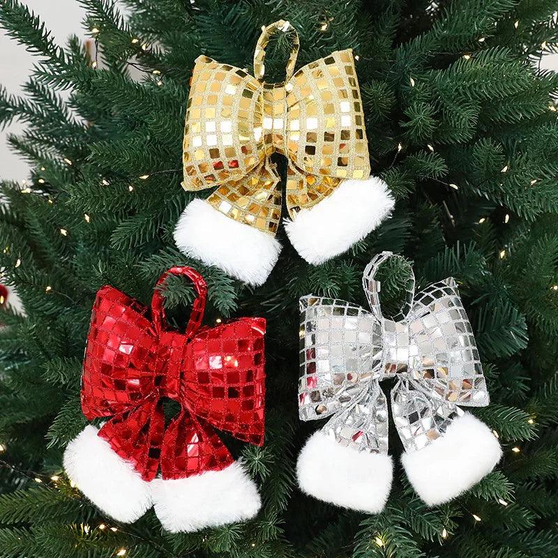 Mirror Bow Christmas Tree Decoration EX-STOCK Canada