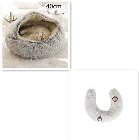 2 In 1 Dog And Cat Bed Pet Winter Bed Round Plush Warm Bed House Soft Long Plush Pets Bed Pet Products EX-STOCK Canada