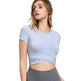 Fashion Short Sleeve Crop Workout Top for Women Yoga Crop Top - EX-STOCK Canada