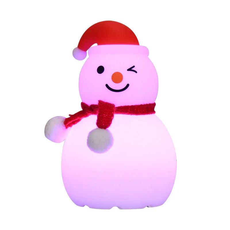 Christmas Snowman Night Light Silicone Bluetooth Audio Small Night Lamp EX-STOCK Canada