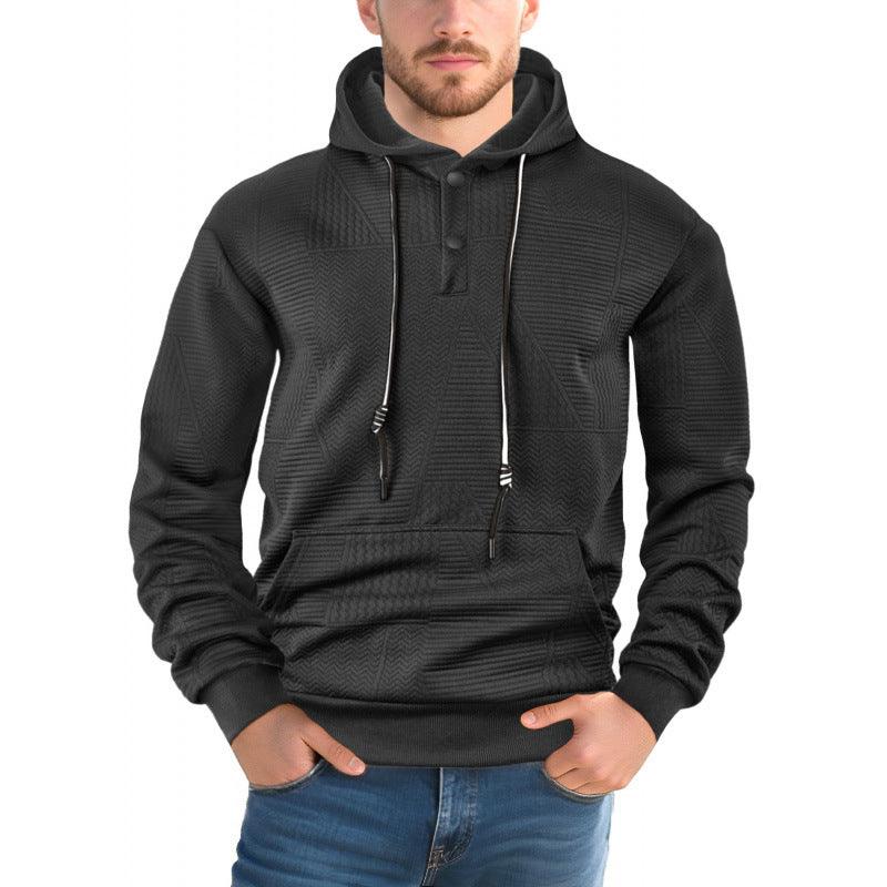 Pullover Solid Color Casual Sports Loose Long Sleeve Hooded Sweater Men EX-STOCK Canada