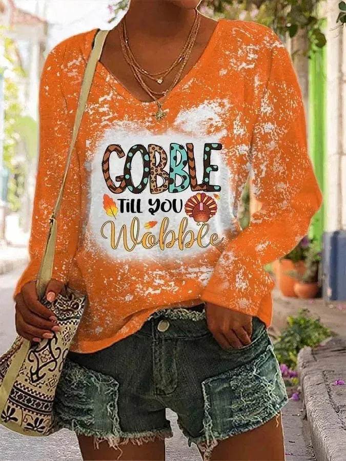 Women's V-neck Long Sleeved T-shirt - EX-STOCK Canada