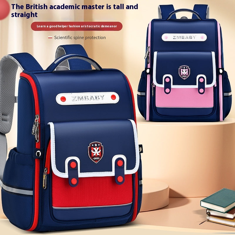 New Sesame Baby Primary School Schoolbag Grade 1-3-6 British Style Boys' Schoolbag Lightweight Girls Backpack EX-STOCK
