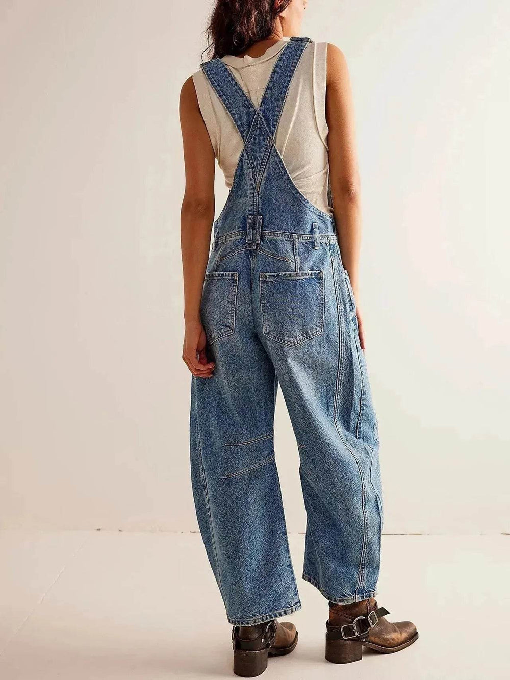 Casual Loose Denim Overalls Street Jeans Jumper Pant Denim Jumper for Women - EX-STOCK Canada