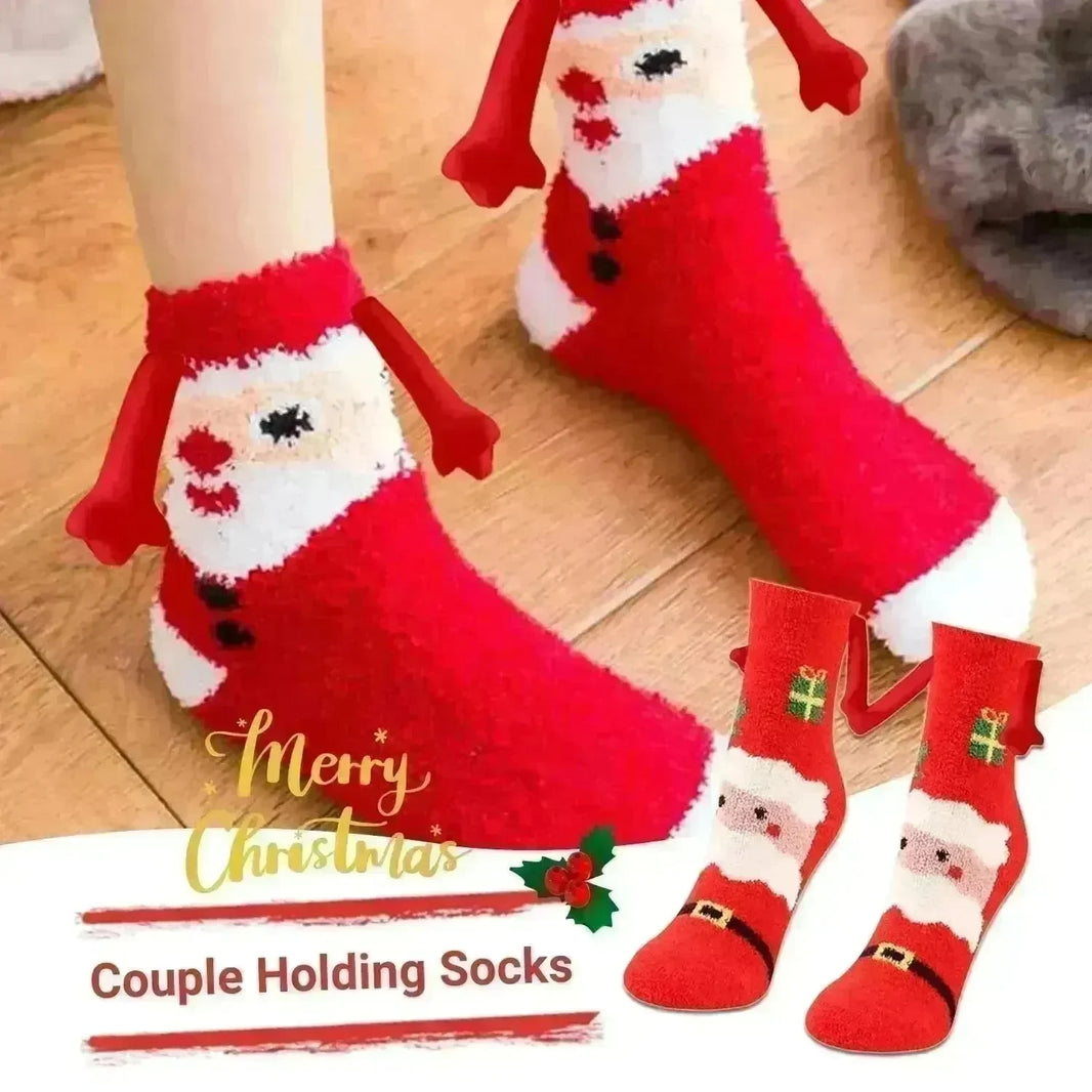 Soft Carton Christmas-themed Fleece Winter Home socks for Women - EX-STOCK CANADA