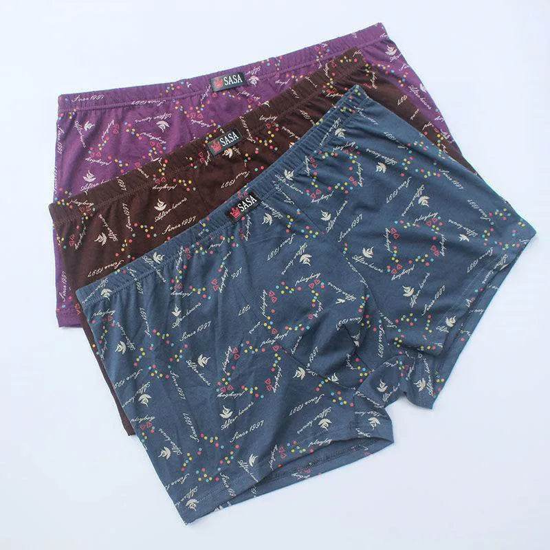 Men's Underpants Cotton 6 Pcs Printed Boxer Mid Waist underwear - EX-STOCK Canada