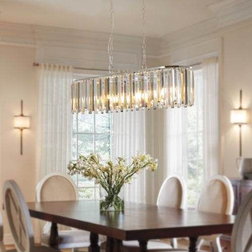 Modern Oval Crystal Chandelier Luxury Home Decor Fixtures- Bulb is not included - EX-STOCK Canada