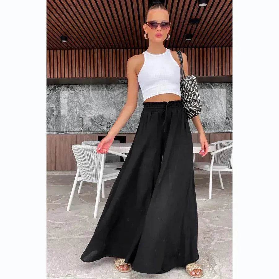 Elastic Waist Fashion Casual Wide-leg Pants For Women - EX-STOCK Canada