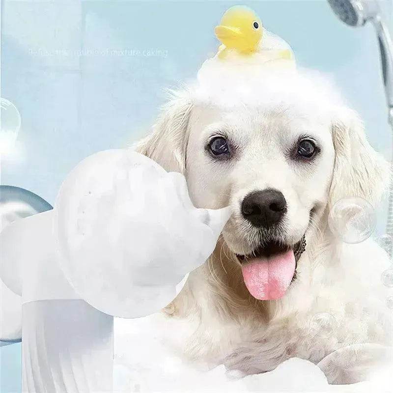 Electric Automatic Foaming Pet Bath Brush with Soap Dispenser - EX-STOCK Canada