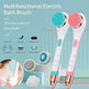 Electric Bath Brush Silicone Back Scrubber USB Rechargeable 2 Speeds Rotating Shower Brush Spa Waterproof Body Cleaning Brush - EX-STOCK Canada