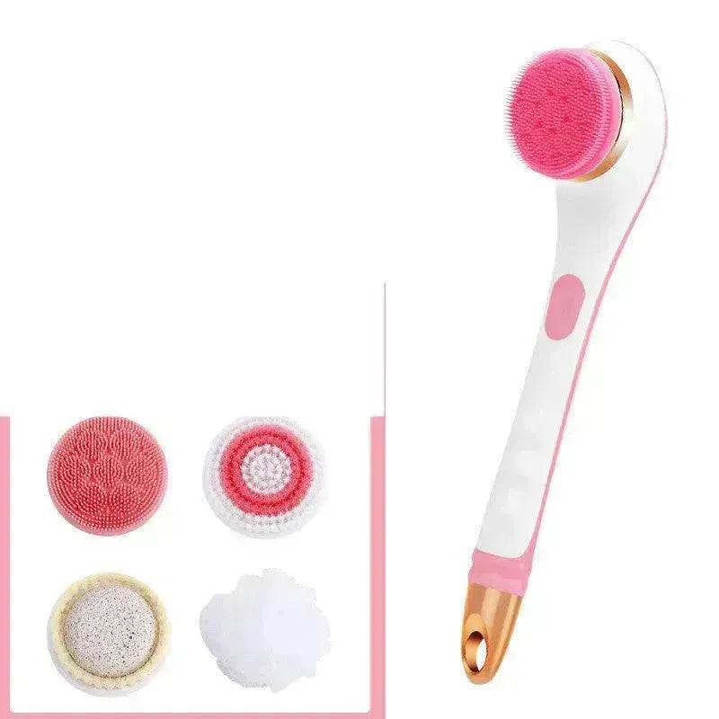 Electric Bath Brush Silicone Back Scrubber USB Rechargeable 2 Speeds Rotating Shower Brush Spa Waterproof Body Cleaning Brush - EX-STOCK Canada
