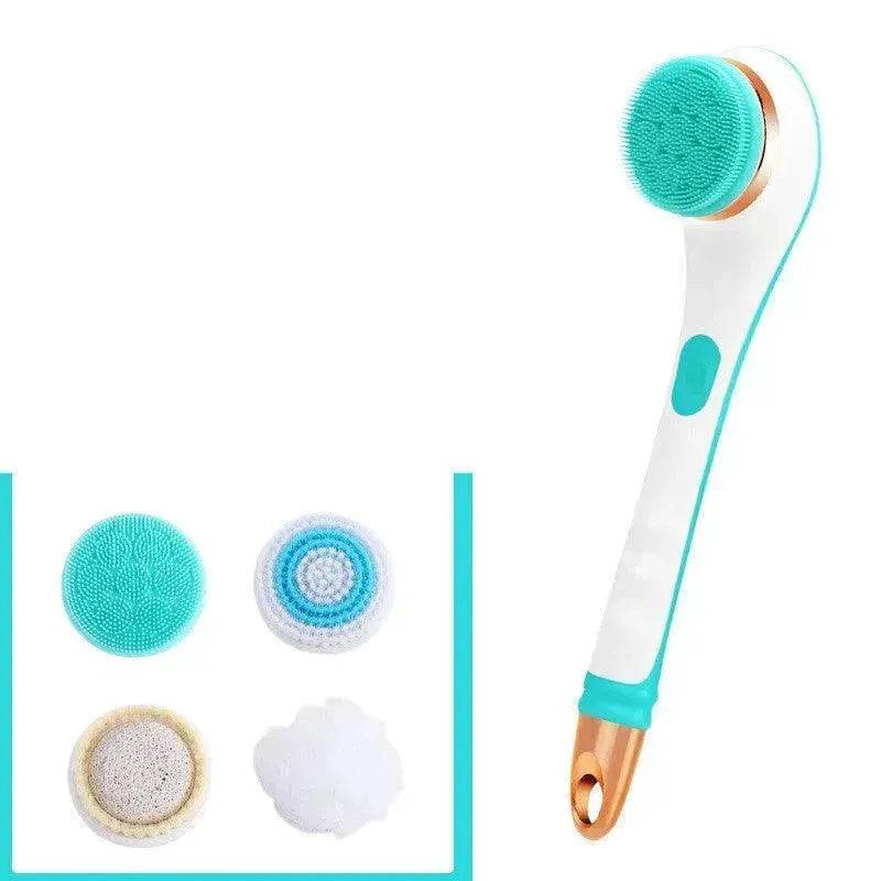 Electric Bath Brush Silicone Back Scrubber USB Rechargeable 2 Speeds Rotating Shower Brush Spa Waterproof Body Cleaning Brush - EX-STOCK Canada
