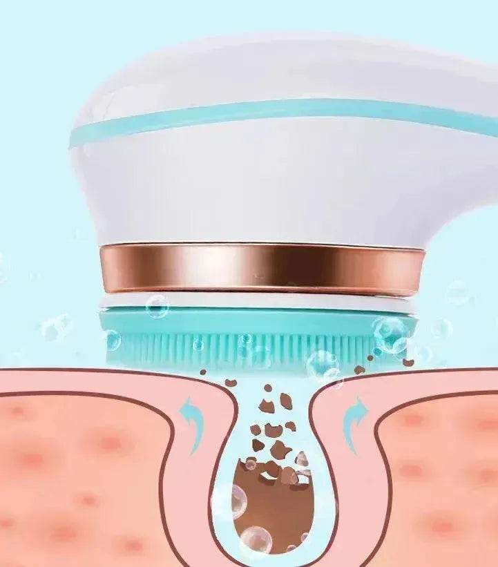 Electric Bath Brush Silicone Back Scrubber USB Rechargeable 2 Speeds Rotating Shower Brush Spa Waterproof Body Cleaning Brush - EX-STOCK Canada