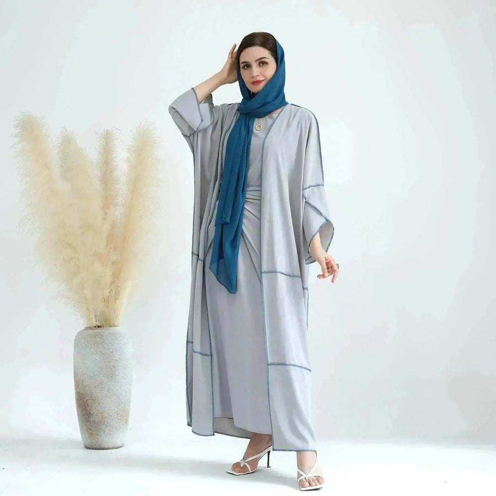 Elegant Base Shawl Skirt Three-piece Set Suit for Arabian Dubai Middle East Women Abaya Dress - EX-STOCK Canada